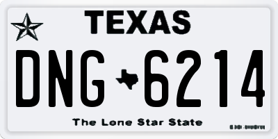 TX license plate DNG6214