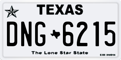 TX license plate DNG6215