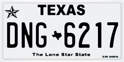 TX license plate DNG6217