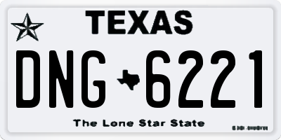 TX license plate DNG6221