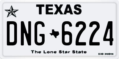 TX license plate DNG6224