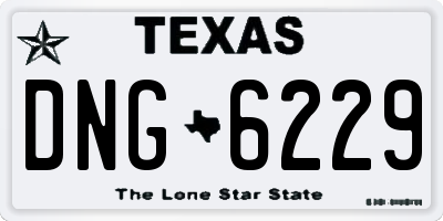 TX license plate DNG6229