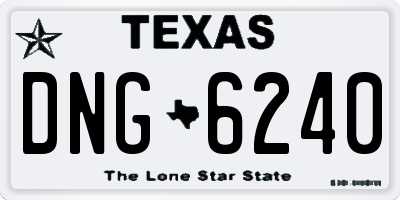 TX license plate DNG6240
