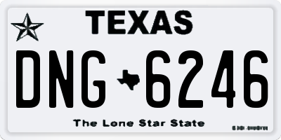 TX license plate DNG6246
