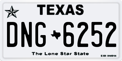 TX license plate DNG6252