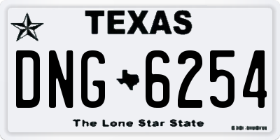 TX license plate DNG6254