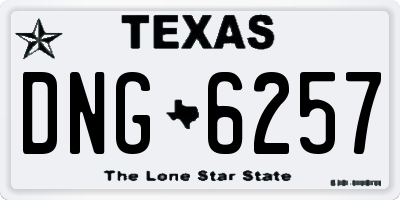 TX license plate DNG6257
