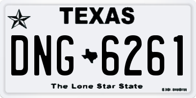 TX license plate DNG6261