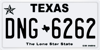 TX license plate DNG6262