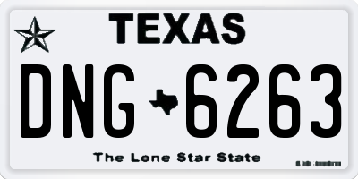TX license plate DNG6263