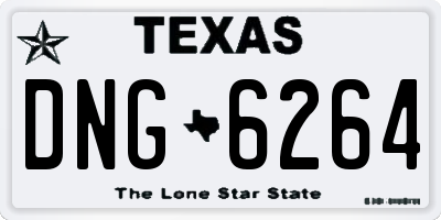 TX license plate DNG6264