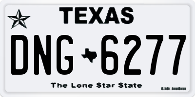 TX license plate DNG6277