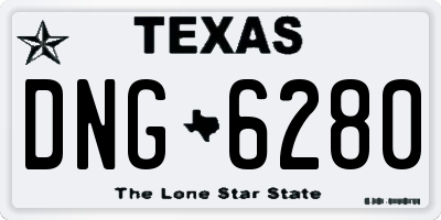 TX license plate DNG6280