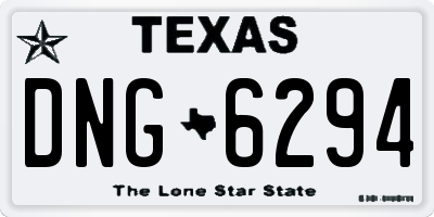 TX license plate DNG6294