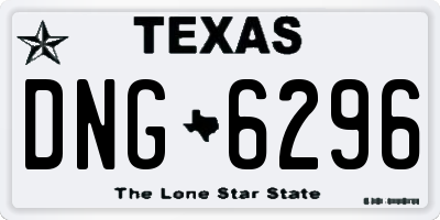 TX license plate DNG6296