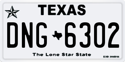 TX license plate DNG6302
