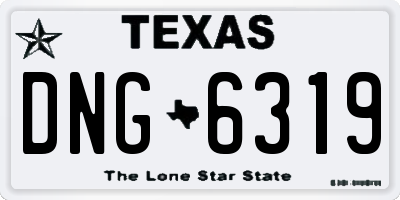 TX license plate DNG6319