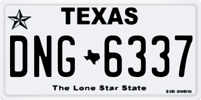 TX license plate DNG6337