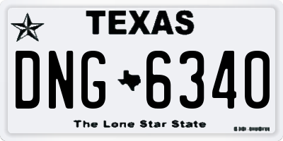 TX license plate DNG6340