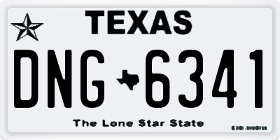 TX license plate DNG6341