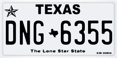 TX license plate DNG6355