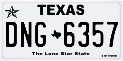 TX license plate DNG6357