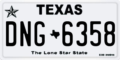 TX license plate DNG6358
