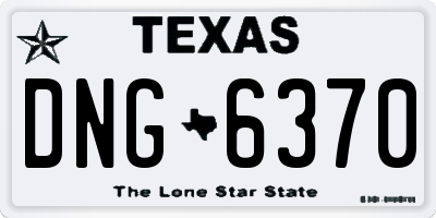 TX license plate DNG6370