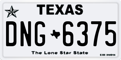 TX license plate DNG6375