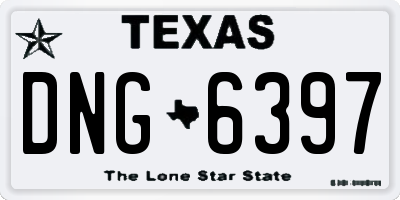 TX license plate DNG6397