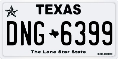TX license plate DNG6399