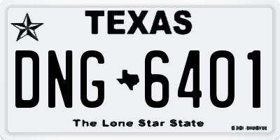TX license plate DNG6401