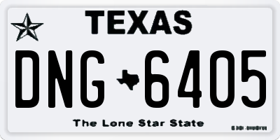 TX license plate DNG6405