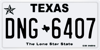TX license plate DNG6407