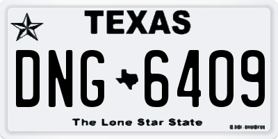 TX license plate DNG6409