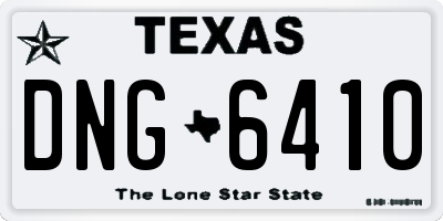 TX license plate DNG6410