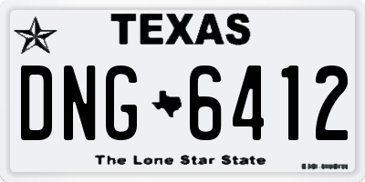 TX license plate DNG6412