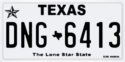 TX license plate DNG6413