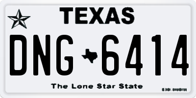 TX license plate DNG6414