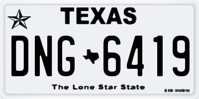 TX license plate DNG6419
