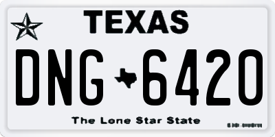 TX license plate DNG6420