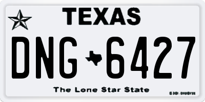 TX license plate DNG6427