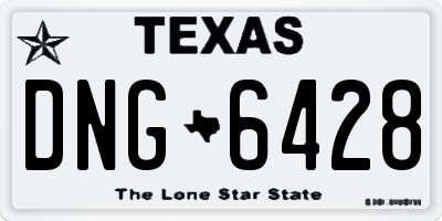 TX license plate DNG6428