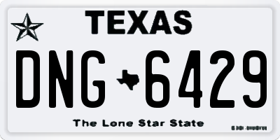TX license plate DNG6429