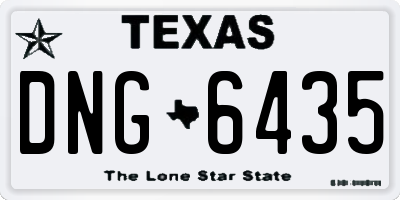 TX license plate DNG6435