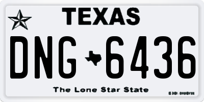 TX license plate DNG6436
