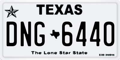 TX license plate DNG6440