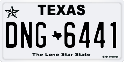 TX license plate DNG6441