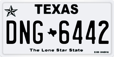 TX license plate DNG6442