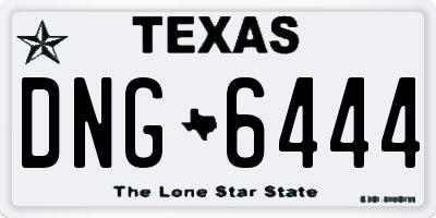 TX license plate DNG6444